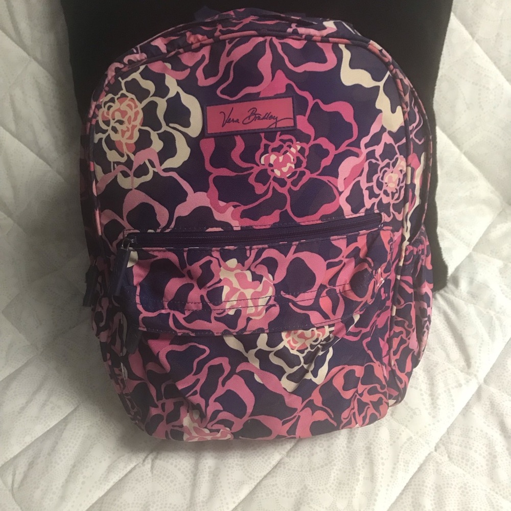 Vera Bradley Floral Pink Canvas Backpack